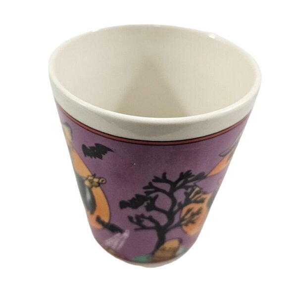 Witches Bats Spooky Halloween 10 Oz Ceramic Coffee Tea Mug Cups – Set of 2 - Picture 10 of 16